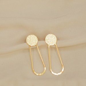 Celestial Sunray Hoops: Textured Teardrop Hoop Earrings